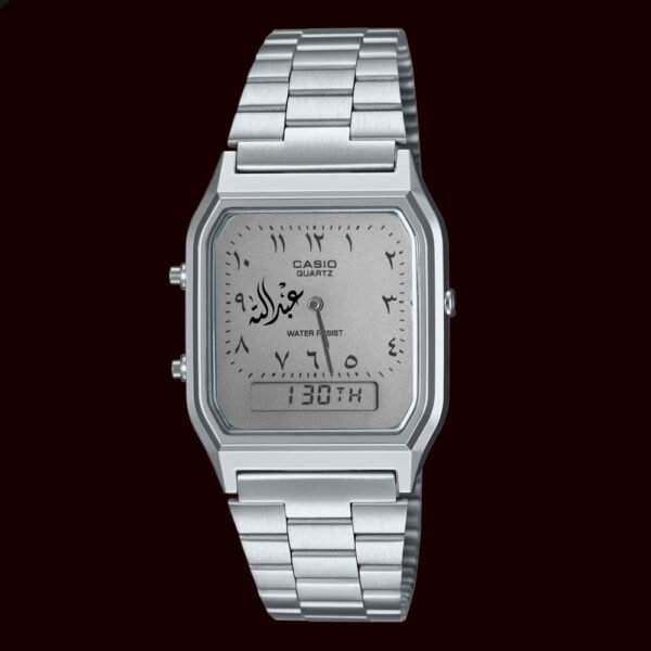 Vintage Steel Arabic Silver Dial Casio Watch | كاسيو مينا معدلة عربي