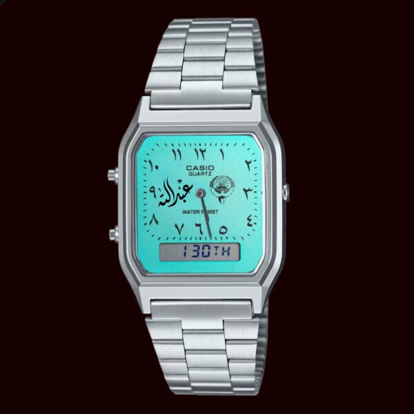 Vintage Steel Arabic Tiffany Dial Casio Watch | كاسيو مينا معدلة عربي