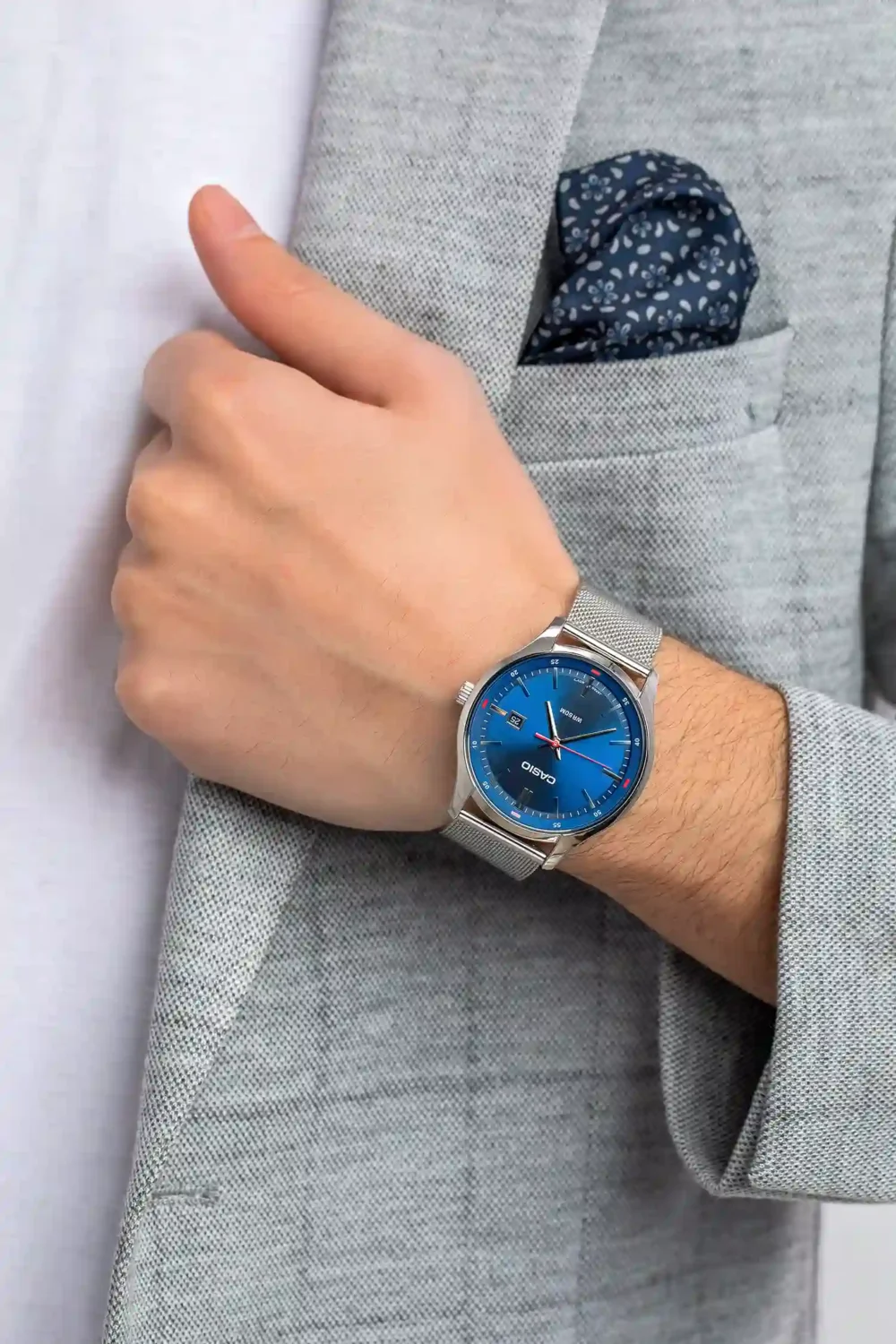 Casio Mash Silver Blue Dial - Image 3