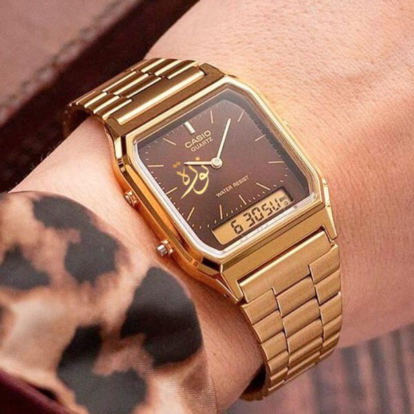 Vintage Gold Steel Brown Dial Casio Watch