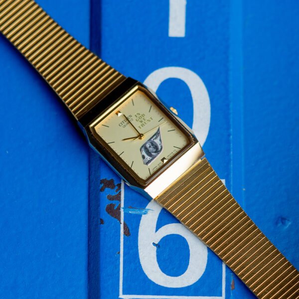 Alternative view of Vintage 1980 Citizen Custom 100 USD | ساعة ستيزين فنتج 1980 بتصميم يحاكي ورقة الـ100 دولار