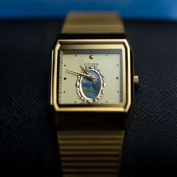 Citizen Vintage 1980 Gold Framed Artistic Dial | ساعة ستيزين فنتج 1980 بإطار فني ذهبي