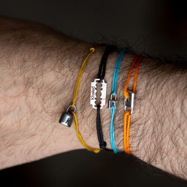 Alternative view of Name Razor Bracelet | اسوار الموس مع اسم