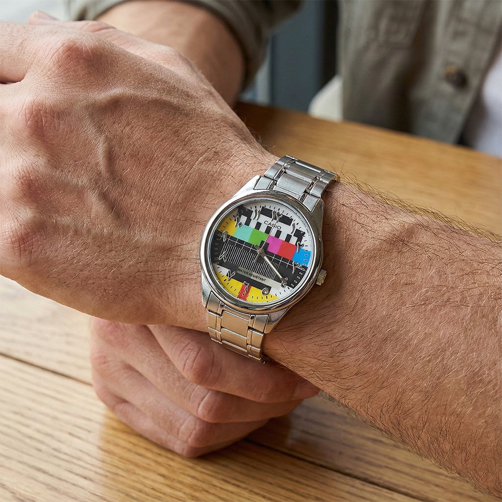 Casio Retro TV Color Bar Watch - Arabic Dial | ساعة كاسيو بتصميم شاشة التلفاز الكلاسيكية - أرقام عربية - Image 6