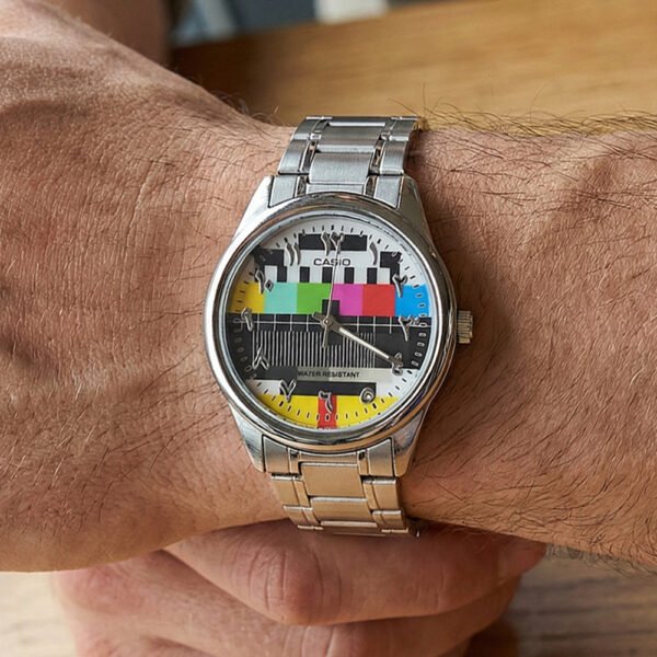 Casio Retro TV Color Bar Watch - Arabic Dial | ساعة كاسيو بتصميم شاشة التلفاز الكلاسيكية - أرقام عربية