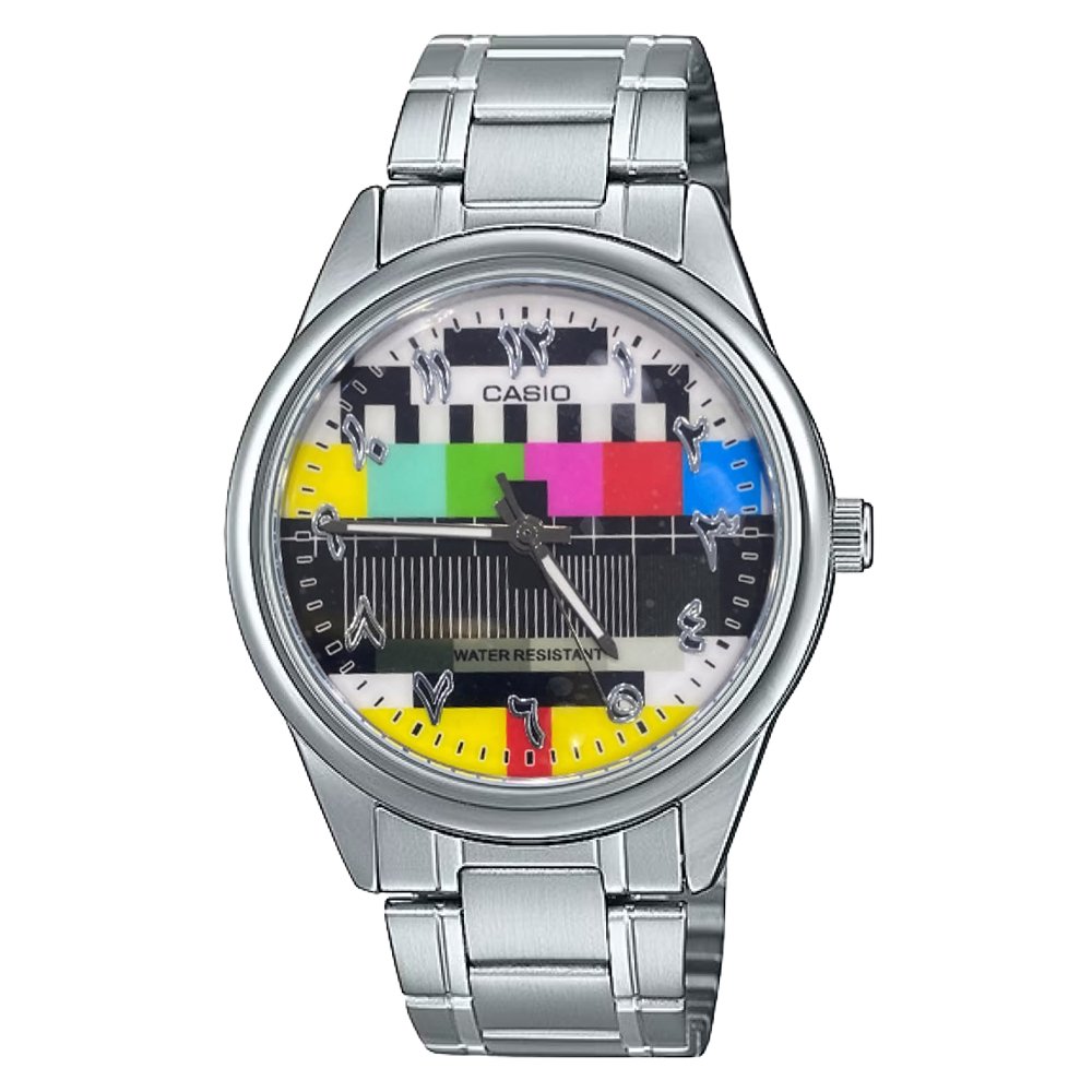 Casio Retro TV Color Bar Watch - Arabic Dial | ساعة كاسيو بتصميم شاشة التلفاز الكلاسيكية - أرقام عربية - Image 2