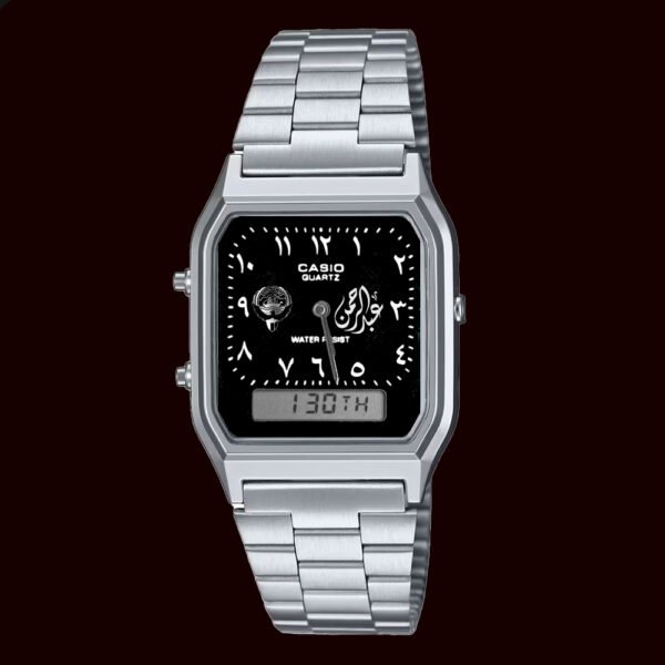 Vintage Steel Arabic Black Dial Casio Watch | كاسيو مينا معدلة عربي