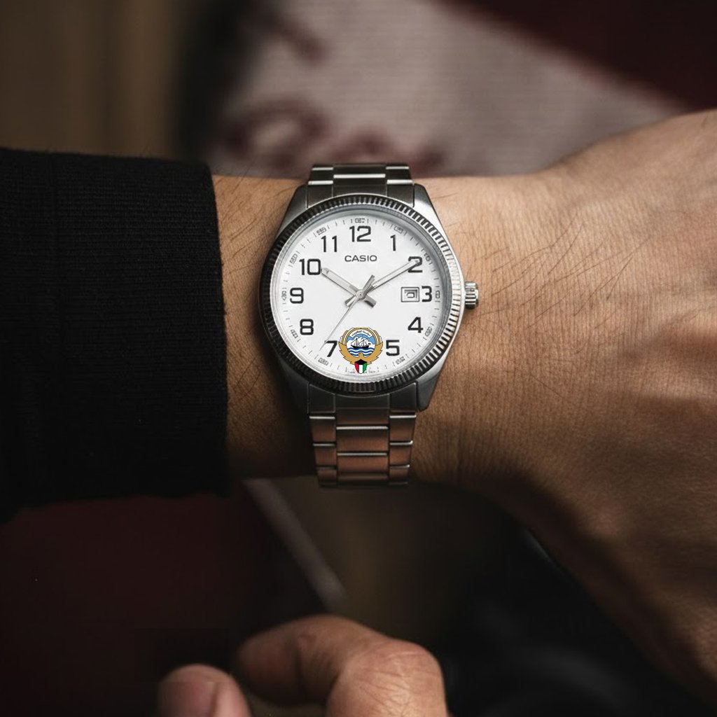 Casio White Dial Logo